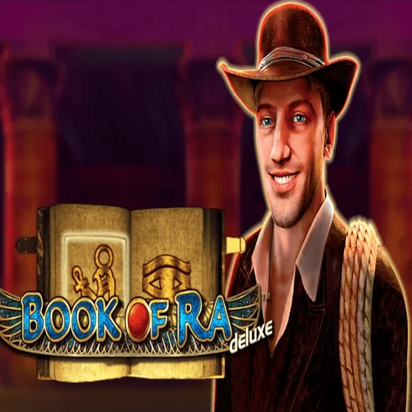 Book of Ra Deluxe logo by Novomatic Naobet Casino